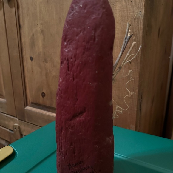 Primitive Folk Art Hand-Painted Santa by Nancy Murray - Picture 2 of 3